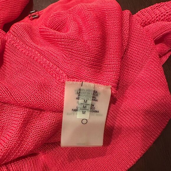 Elie Tahari Capri American Rose Silk Knit Cropped Cardigan size medium - Picture 4 of 5